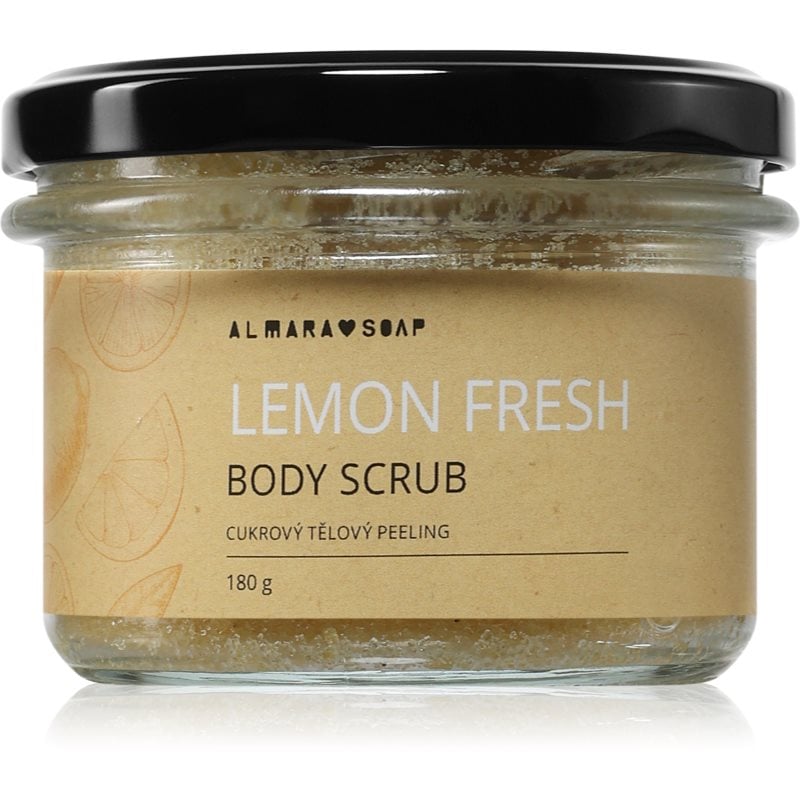 Almara Soap Body Scrub захарен скраб за тяло против целулит с аромат Lemon Fresh 180 гр.