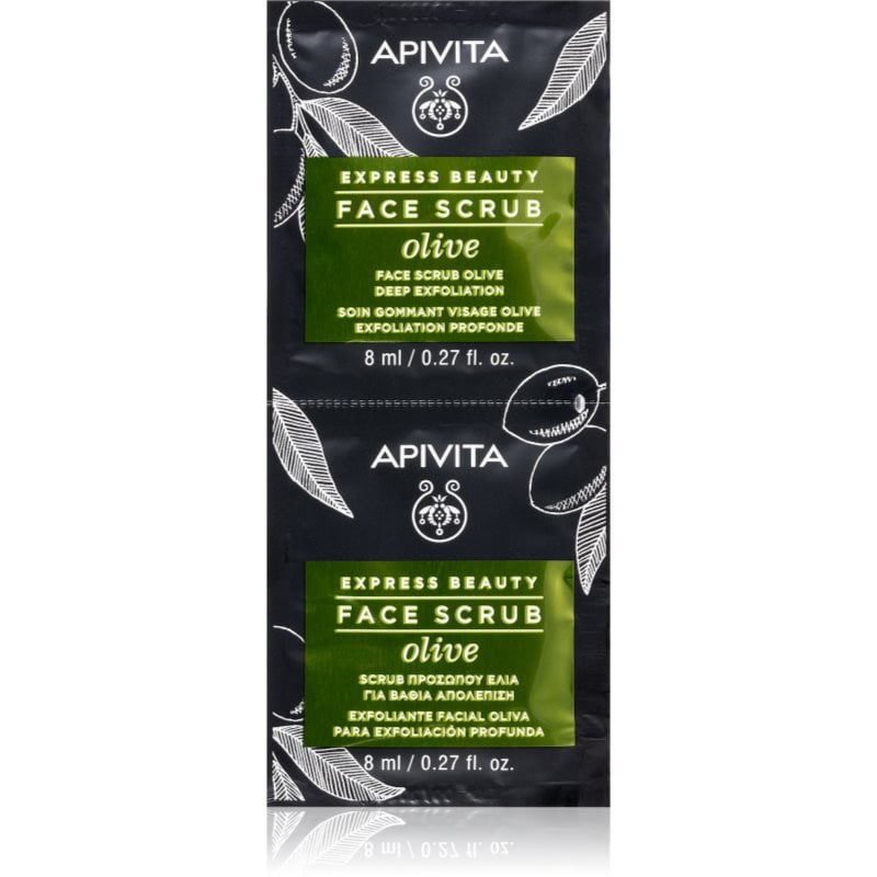 Apivita Express Beauty Exfoliating Face Scrub Olive интензивен почистващ пилинг за лице 2 x