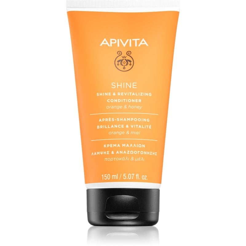 Apivita Shine Revitalizing Conditioner съживяващ балсам за озаряване на коса без блясък