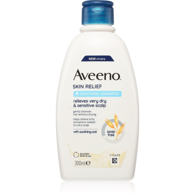 Aveeno Skin Relief успокояващ шампоан за сух и чувствителен скалп