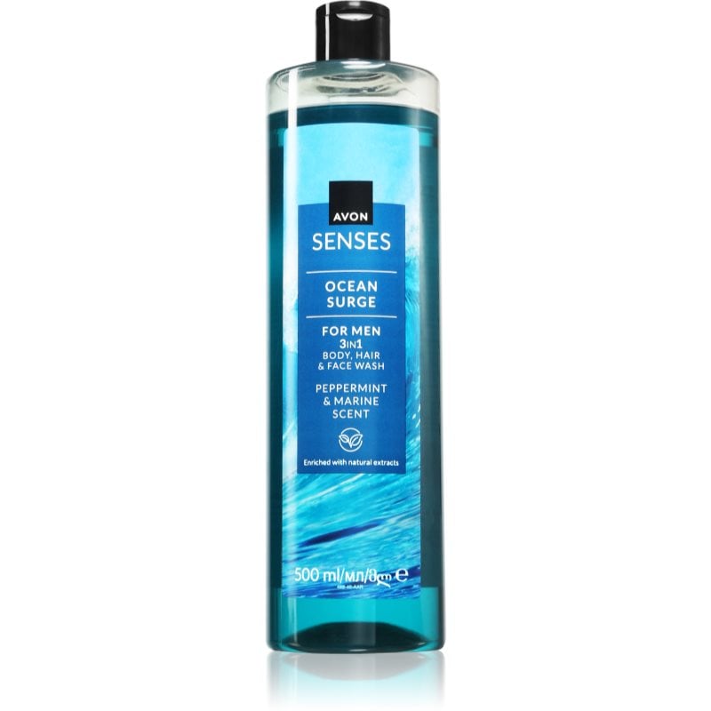 Avon Senses Ocean Surge душ-гел за мъже 3 в 1
