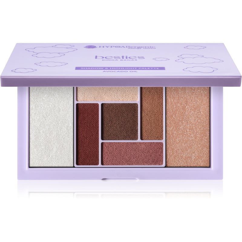 Bell Hypoallergenic Besties палитра със сенки за очи и озарители 001 15.5 гр.