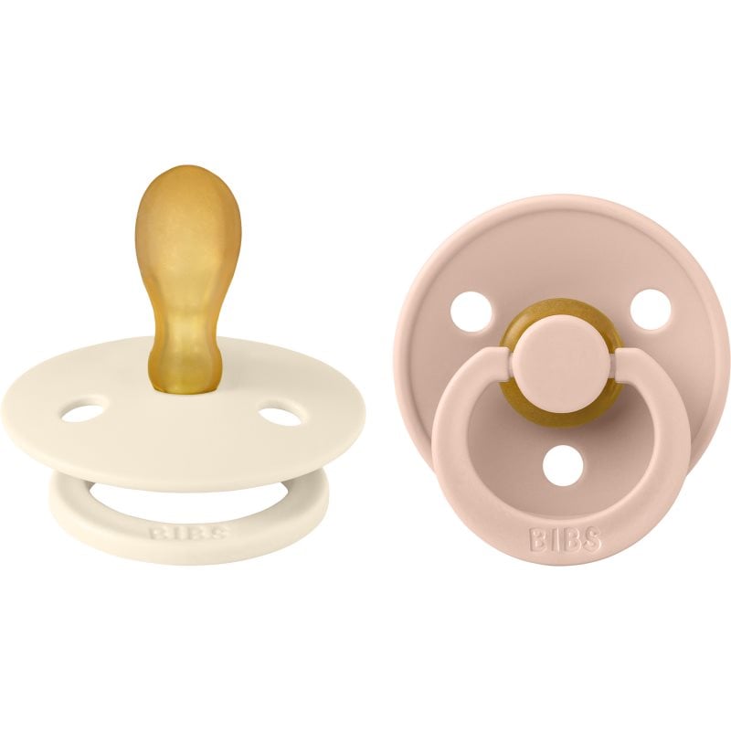 BIBS Colour Size 2: Symmetrical 6+ months биберон Ivory / Blush 2 бр.