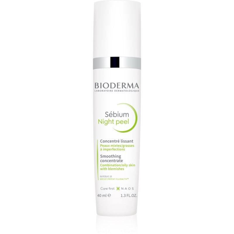 Bioderma Sébium Night Peel изглаждащ ексфолиращ серум против несъвършенства на кожата