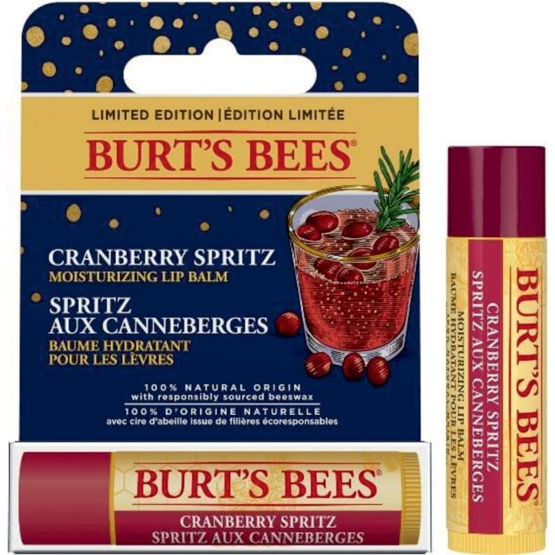 Burt’s Bees Festive Cranberry Spritz хидратиращ балсам за устни в тубичка 4.25 гр.