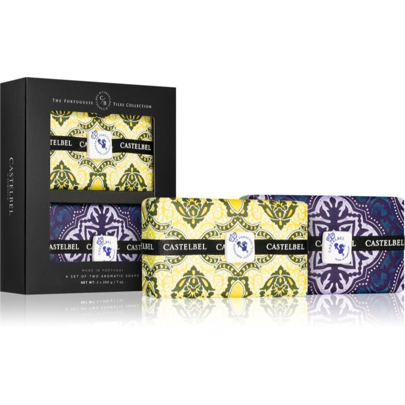 Castelbel Tile Cilantro & Lime + Rhubarb & Cassis твърд сапун подаръчен комплект 2x200 гр. Komplekt