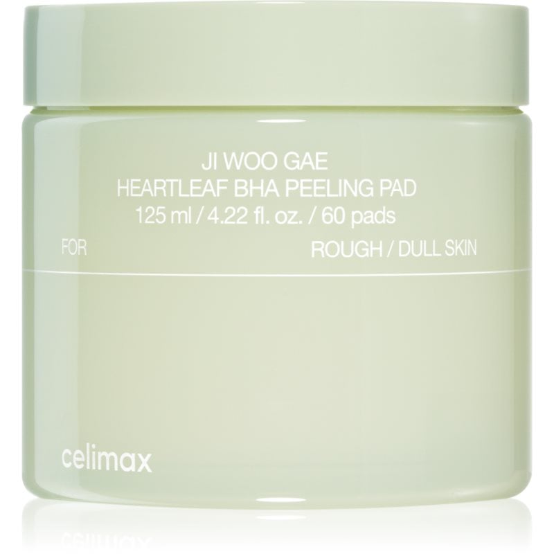 celimax Ji Woo Gae Heartleaf BHA Peeling Pad ексфолиращи възглавнички с успокояващ ефект 60 бр.