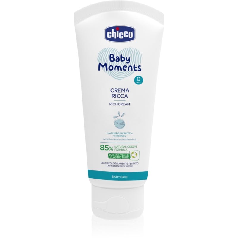 Chicco Baby Moments Rich Cream подхранващ крем за деца от раждането им 0 m+