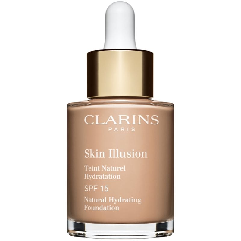 Clarins Skin Illusion Natural Hydrating Foundation озаряващ хидратиращ фон дьо тен SPF 15 цвят 109C Wheat