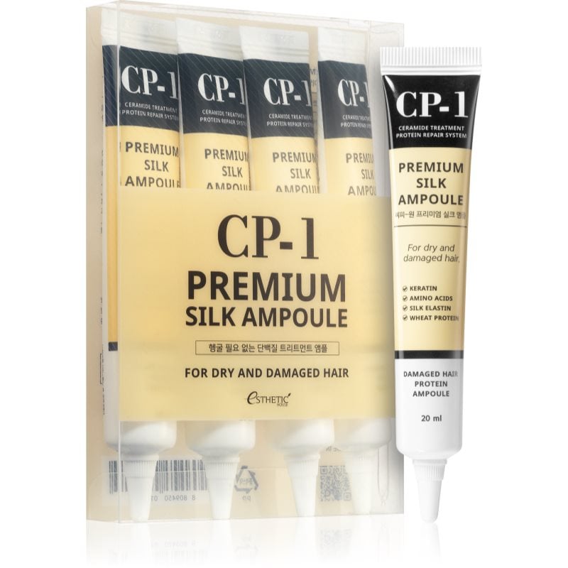 CP-1 Premium Silk регенерираща грижа без изплакване за суха и увредена коса 4x