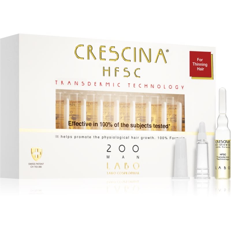 Crescina Transdermic 200 Re-Growth грижа за растеж на косата за мъже 20x3,