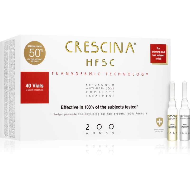 Crescina Transdermic 200 Re-Growth and Anti-Hair Loss грижа за растеж на косата против косопад за жени 40x3,