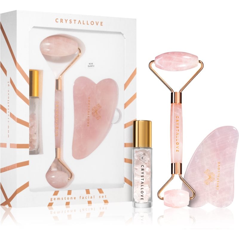 Crystallove Rose Quartz Beauty Set комплект за грижа за лице Komplekt