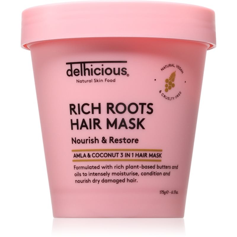 delhicious RICH ROOTS Nourishing Hair Mask подхранваща маска за коса 3 в 1 175 гр.