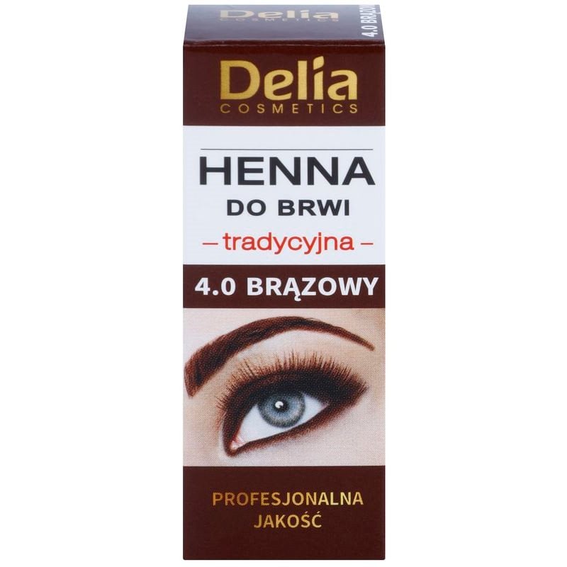 Delia Cosmetics Henna цвят за вежди цвят 4.0 Brown 2 g +