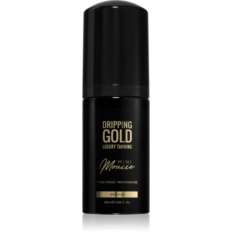 Dripping Gold Luxury Tanning Mini Mousse автобронзираща пяна за лице и тяло цвят Medium