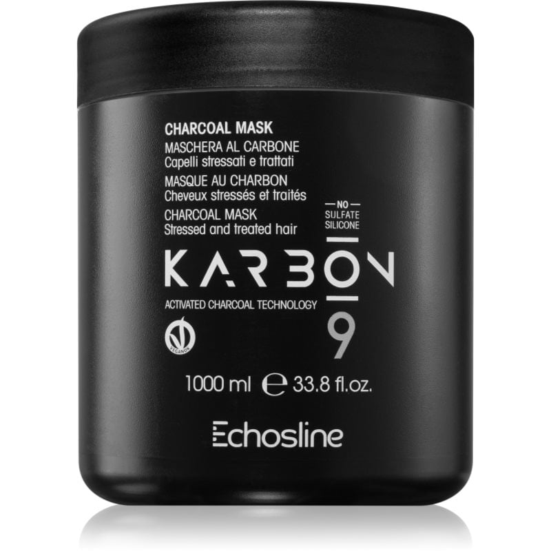 Echosline CHARCOAL Mask маска за коса с активен въглен