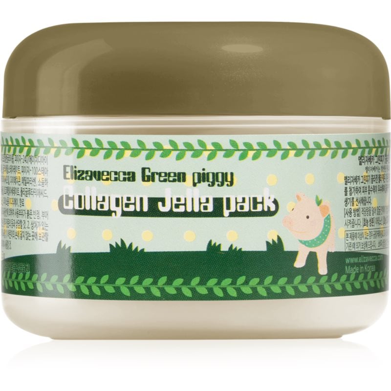 Elizavecca Green Piggy Collagen Jella Pack стягаща колагенова маска интензивно възстановяване и разтягане на кожата