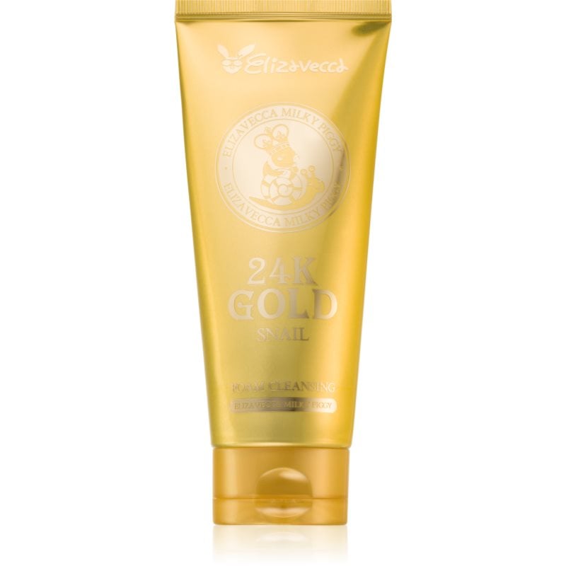 Elizavecca Milky Piggy 24K Gold Snail Cleansing Foam нежна почистваща пяна