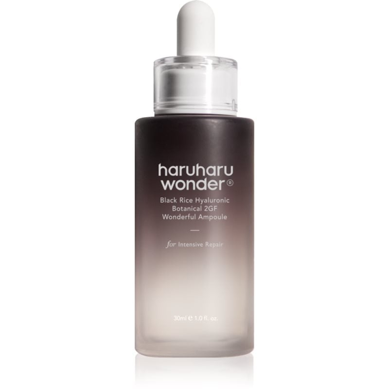 Haruharu Wonder Black Rice Hyaluronic Botanical 2GF Wonderful Ampoule хидратиращ серум против бръчки с успокояващ ефект