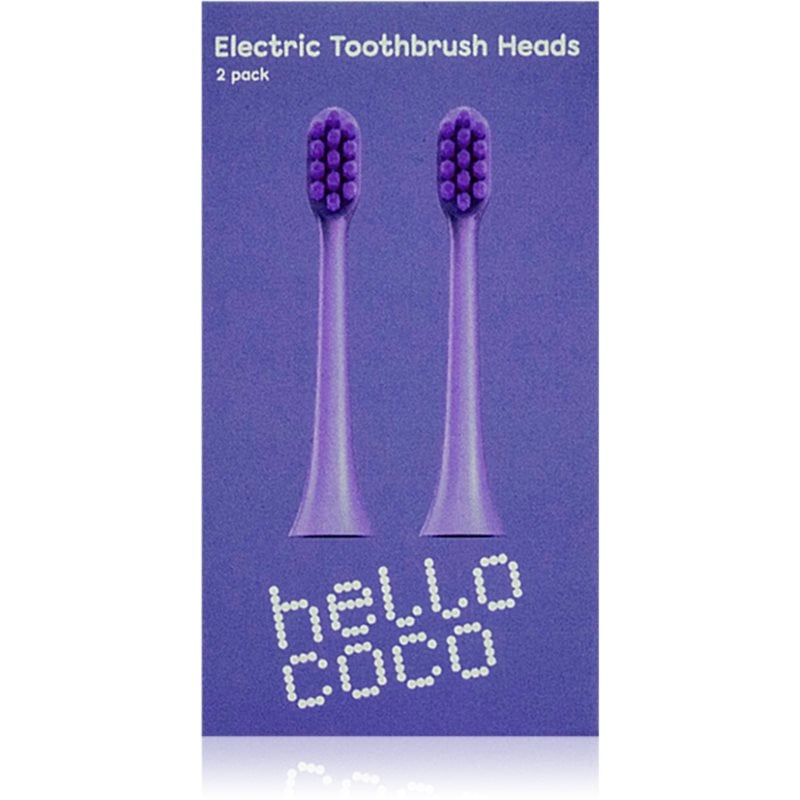 Hello Coco Electric Toothbrush Heads Purple резервни глави за четка за зъби 2 бр.