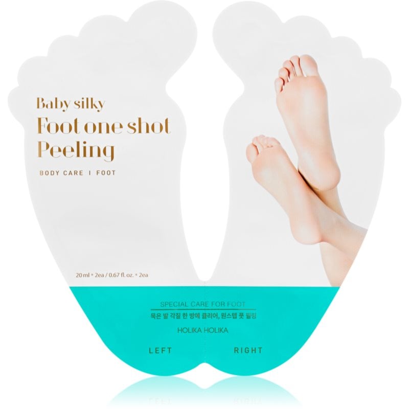 Holika Holika Baby Silky Foot ексфолираща маска за напукани ходила+ чорапи 2x