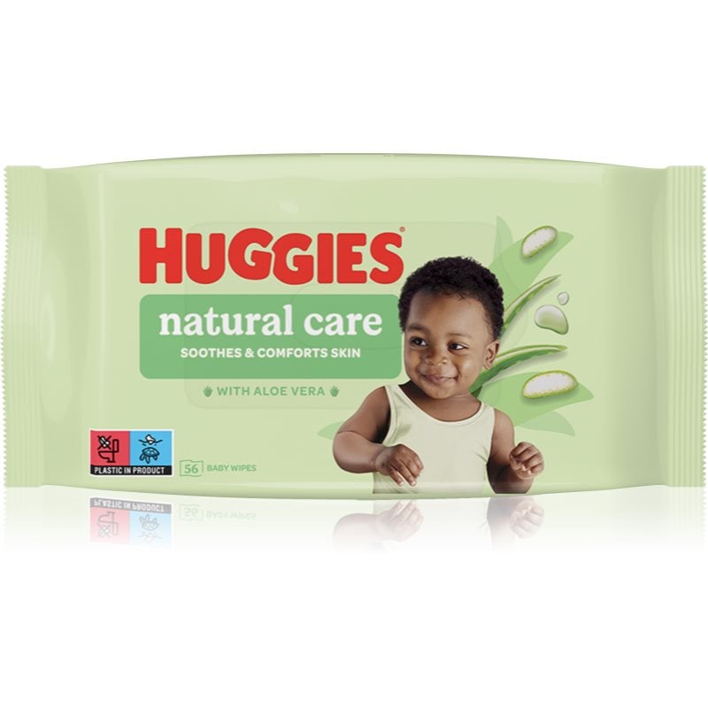 Huggies Natural Care почистващи кърпички с алое вера 56 бр.