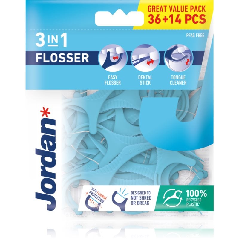 Jordan Flosser 3in1 конец за зъби 50 бр.