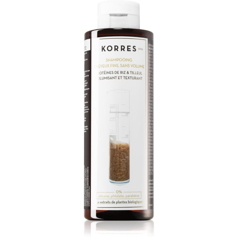 Korres Rice Proteins & Linden шампоан за фина коса