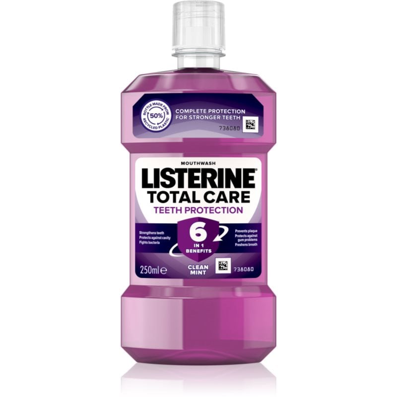 Listerine Total Care Teeth Protection вода за уста за цялостна грижа за зъбите и свеж дъх Clean Mint