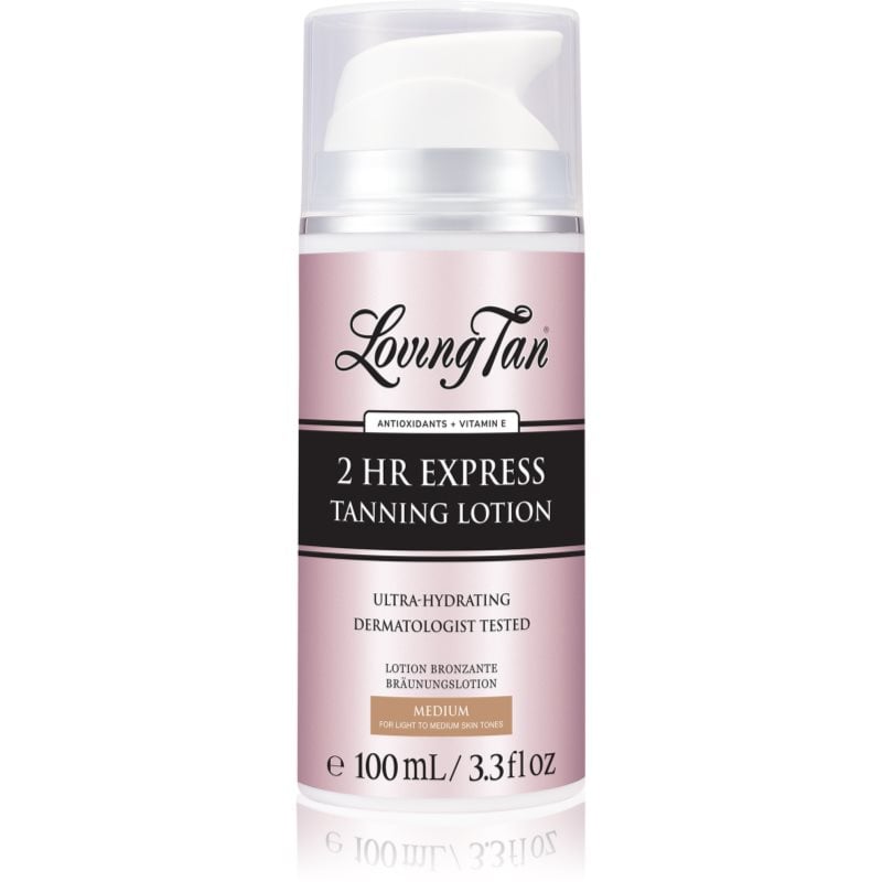Loving Tan 2 HR Express хидратиращ бронзиращ лосион цвят Medium