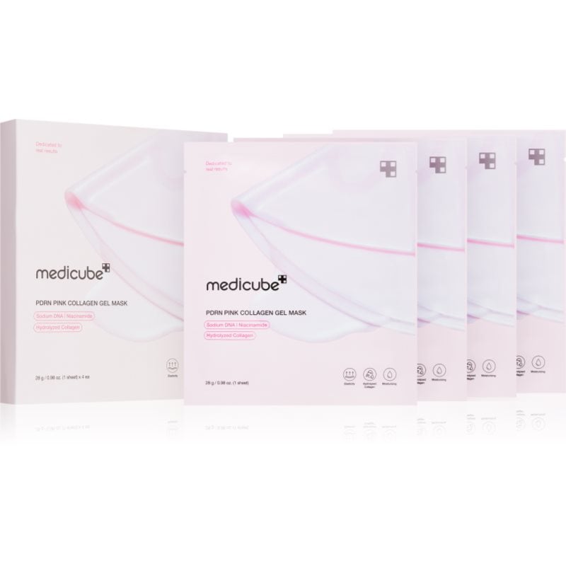 Medicube PDRN Pink Collagen Gel Mask маска с лифтинг и стягащ ефект с колаген 4x28 гр.