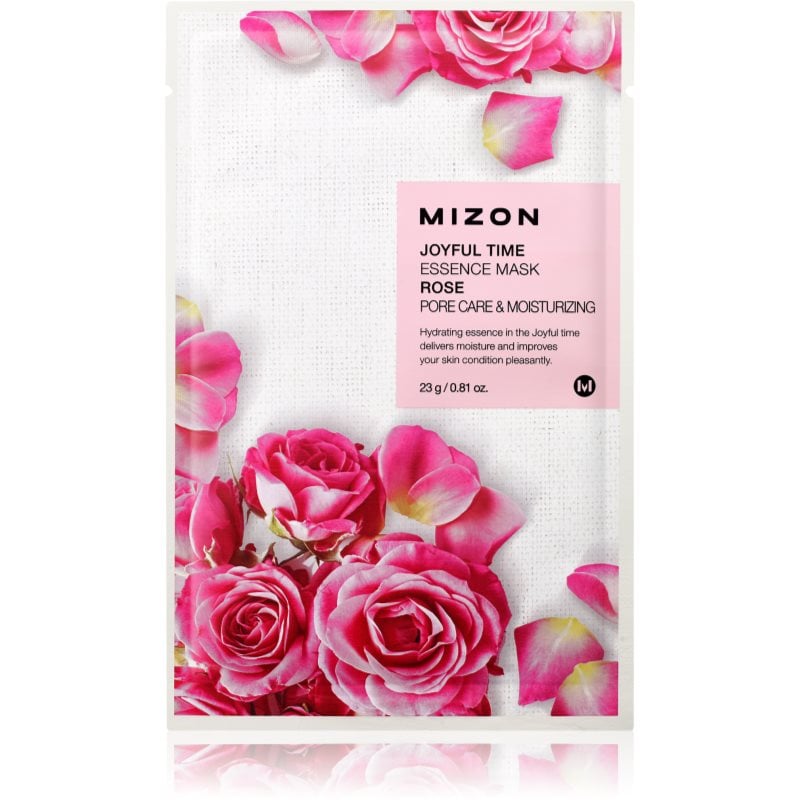 Mizon Joyful Time Rose хидратираща платнена маска за стягане на порите 23 гр.