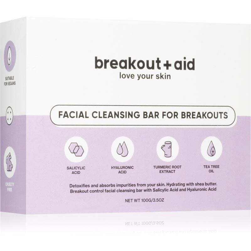 breakout + aid Facial Cleansing Bar сапун за проблемна кожа със салицилова киселина