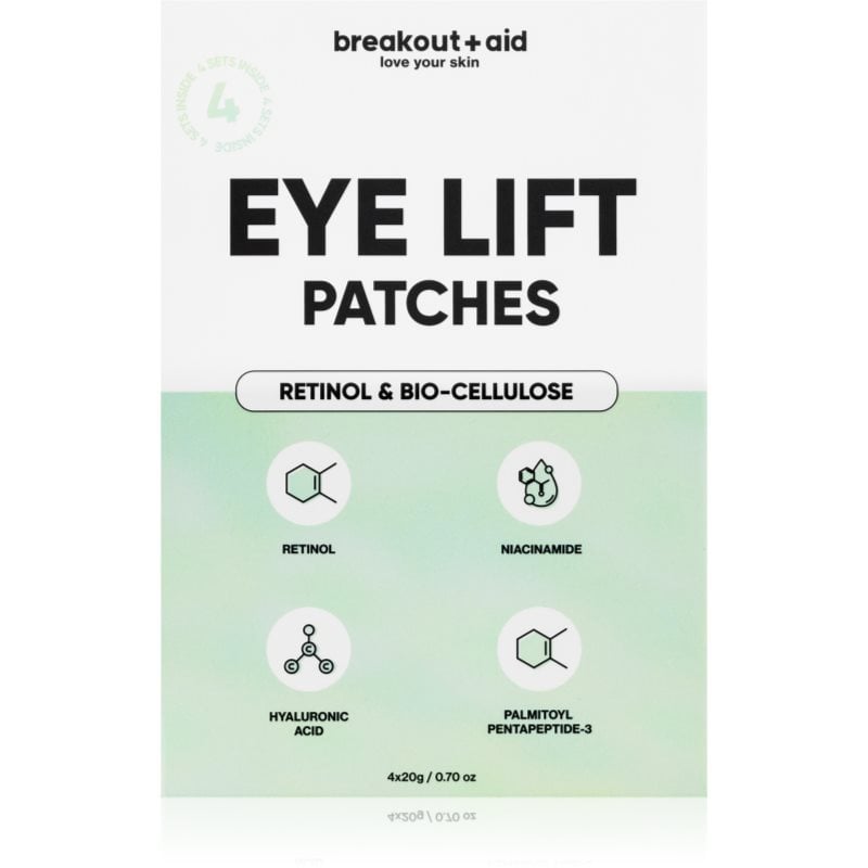 breakout + aid Eye Lift Patches лепенки против бръчки за под очите с ретинол 4 бр.