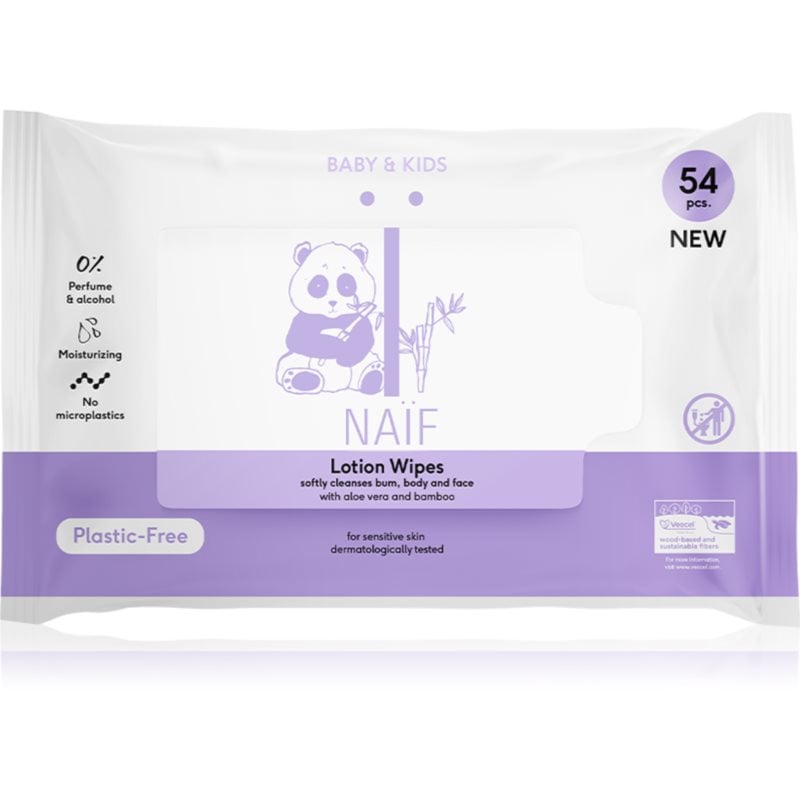 Naif Baby & Kids Lotion Wipes мокри кърпички за деца от раждането им 54 бр.