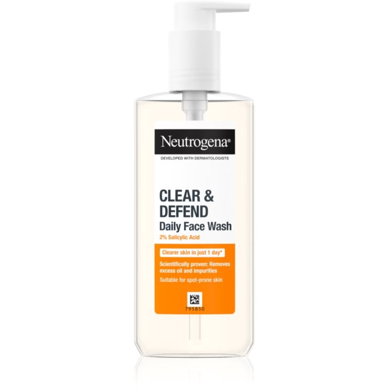 Neutrogena Clear & Defend почистващ гел с 2% салицилова киселина