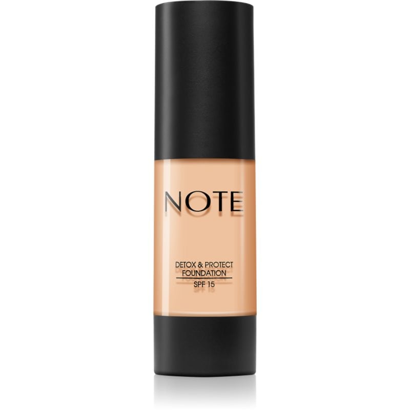Note Cosmetique Detox & Protect течен фон дьо тен с матов завършек SPF 15 цвят 01 Beige