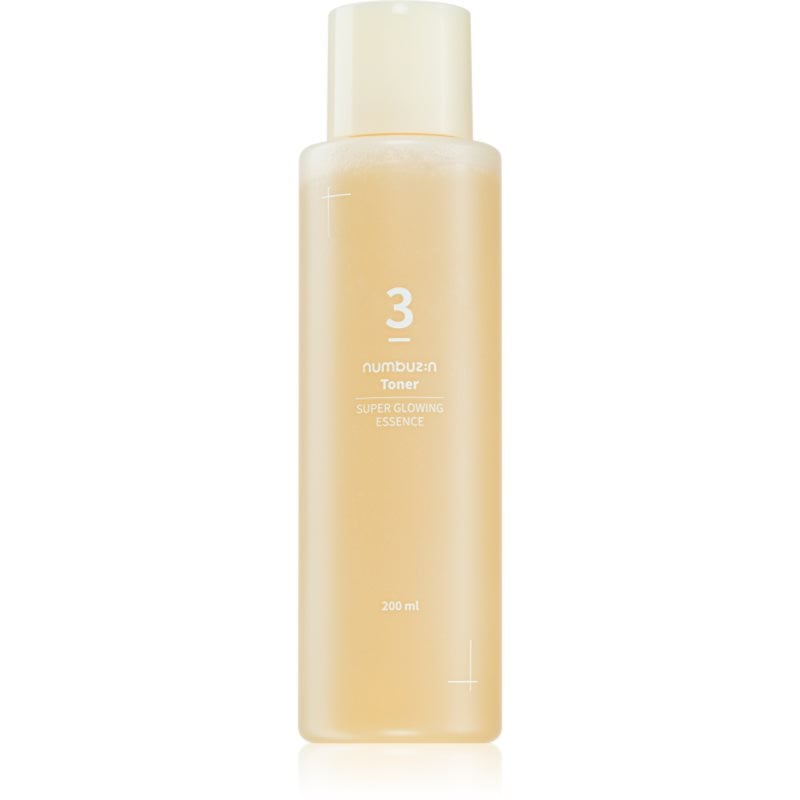 Numbuzin No. 3 Super Glowing Essence Toner озаряващ тоник за възстановяване стегнатостта на кожата