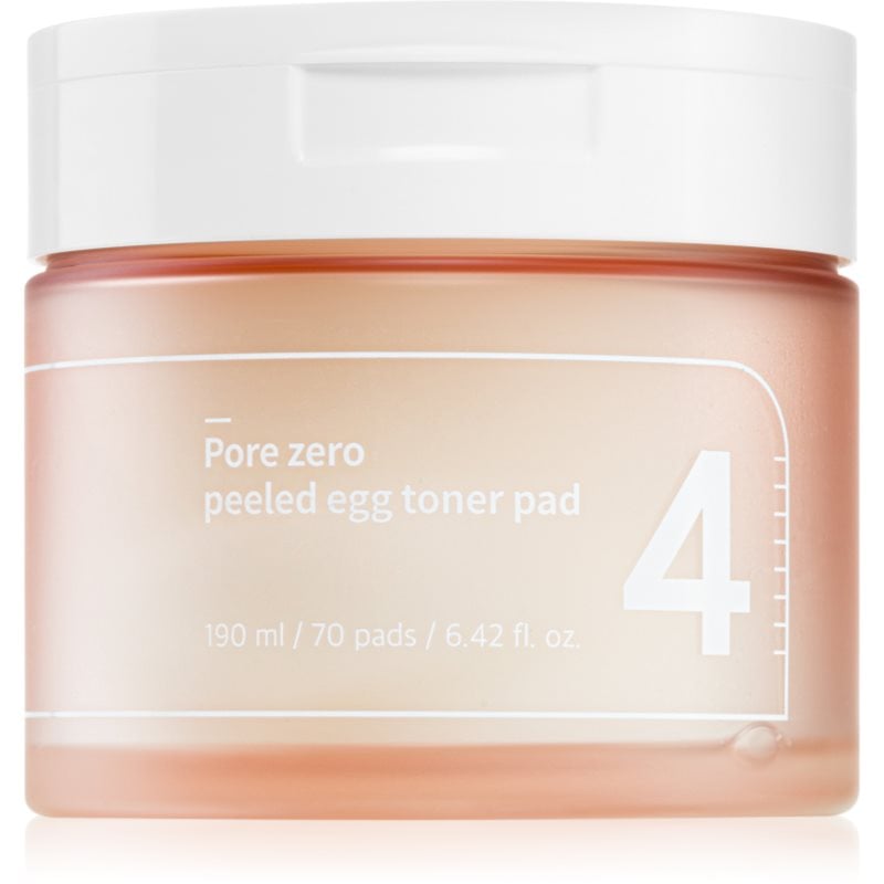 Numbuzin No. 4 Pore Zero Peeled Egg Toner Pad ексфолиращи тампони за лице против мазна кожа и разширени пори 70 бр.