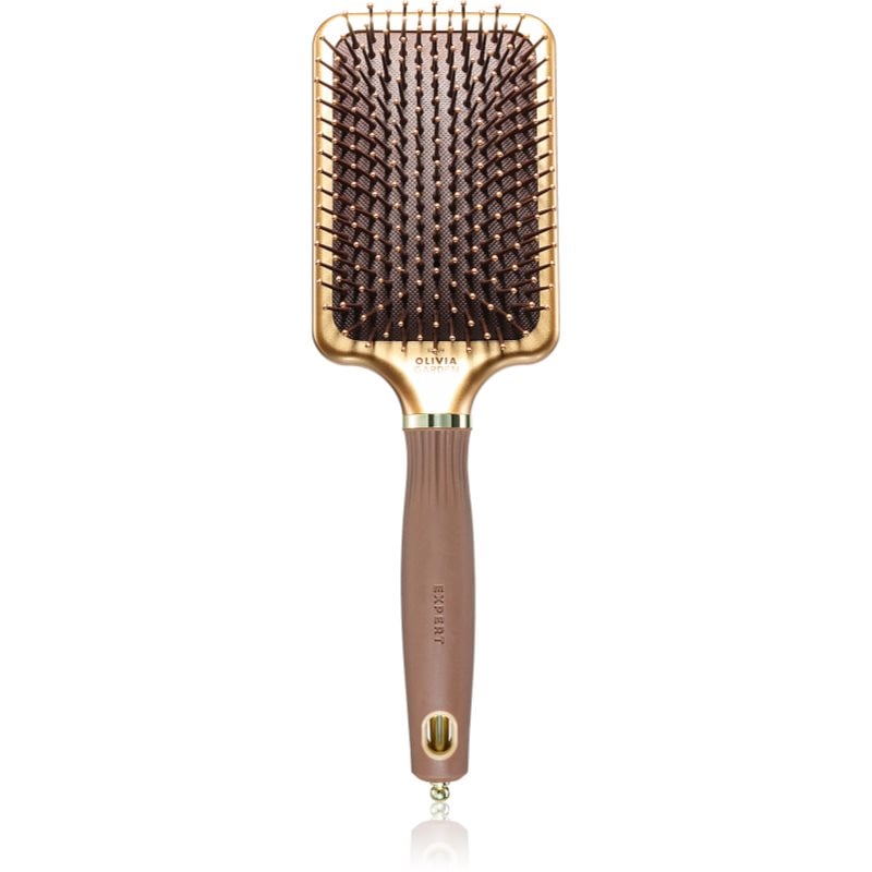 Olivia Garden Rectangular Paddle четка за по-лесно разресване на косата Gold & Brown 1 бр.