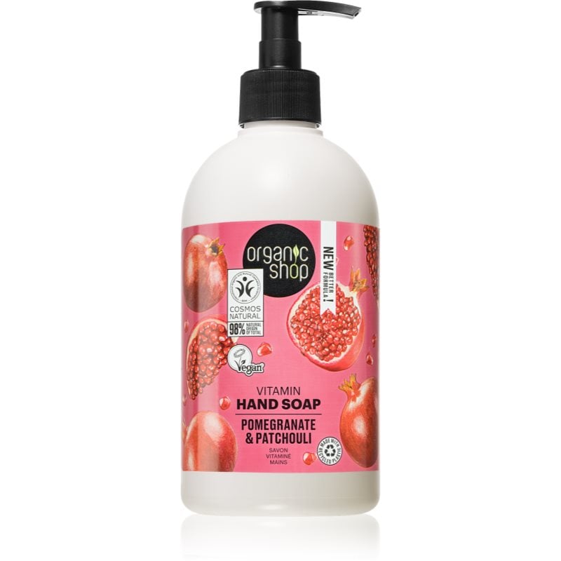 Organic Shop Pomegranate & Patchouli течен сапун-грижа за ръце с дозатор