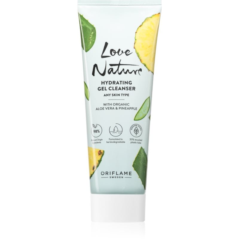 Oriflame Love Nature Organic Aloe Vera & Pineapple овлажняващ почистващ гел