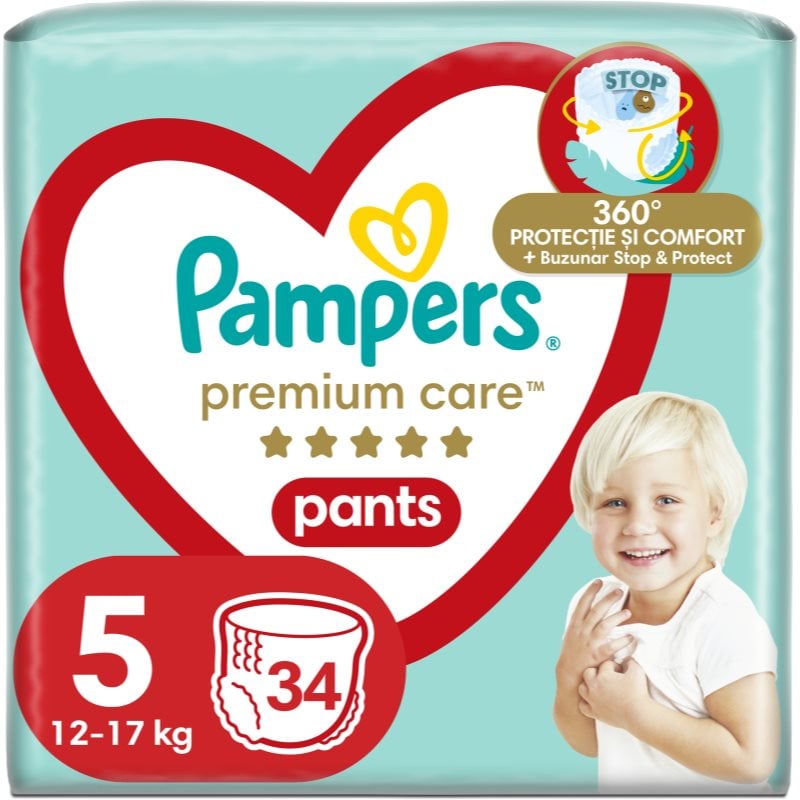 Pampers Premium Care Pants Size 5 еднократни пелени гащички 11-17 kg 34 бр.