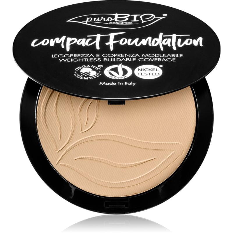 puroBIO Cosmetics Compact Foundation компактна пудра SPF 10