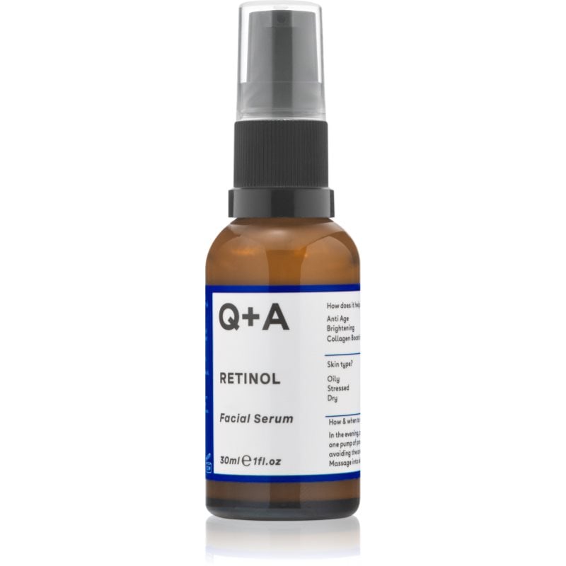 Q+A Retinol изглаждащ серум за лице с ретинол 0,2%