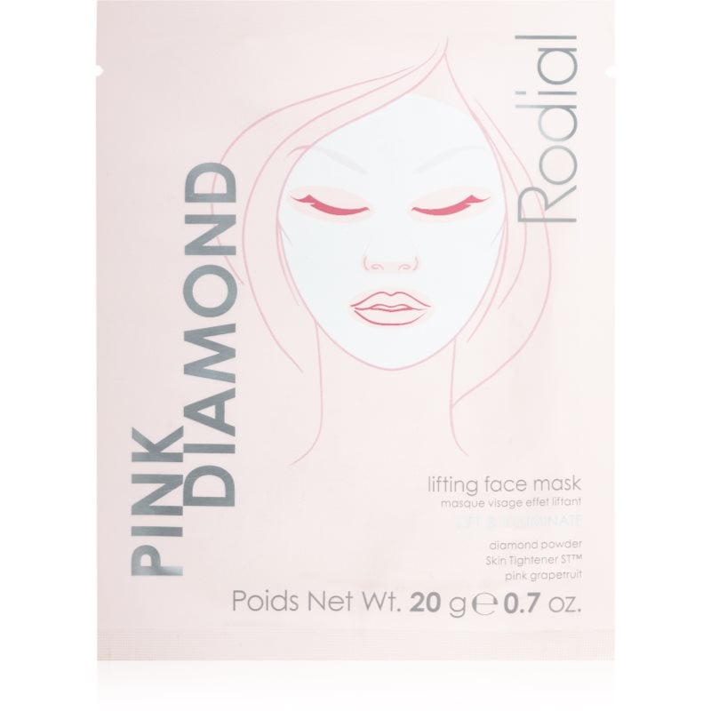 Rodial Pink Diamond Lifting Face Mask лифтинг платнена маска за лице 4x1 бр.