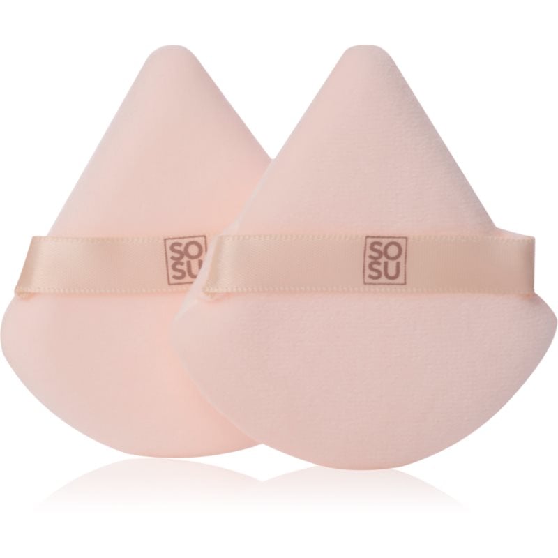 SOSU Cosmetics Powder Puff велурен тампон за пудра 2 бр.