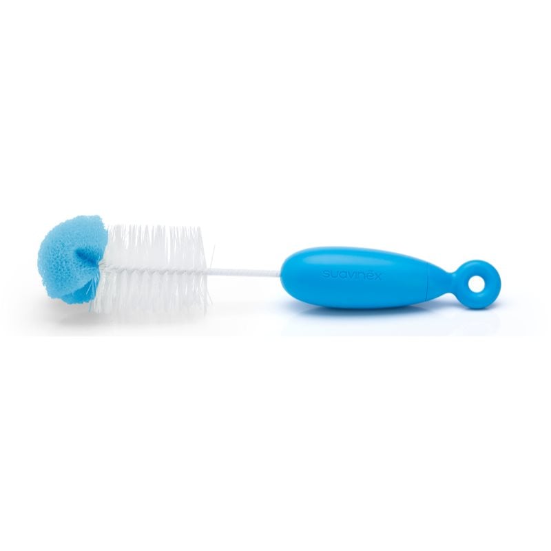 Suavinex Duo Baby Bottle Brush четка за почистване Blue 1 бр.