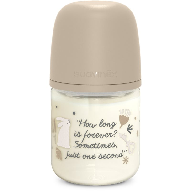 Suavinex Wonderland SX Pro Physiological Anti-Colic Glass стъклено бебешко шише S Slow Flow 0 m+ Cream